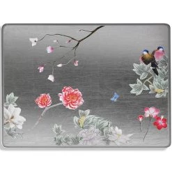 Scully & Scully Silver Japanese Blossoms Rectangular Glass Placemats & Coasters -Tabletop Shop unnamed file 3481