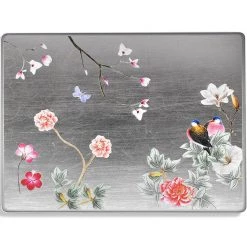 Scully & Scully Silver Japanese Blossoms Rectangular Glass Placemats & Coasters -Tabletop Shop unnamed file 3483