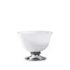 Buccellati Caviar Sterling Silver & Opaline Murano Glass Bowls