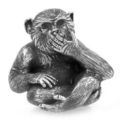 Buccellati Sterling Silver Smooth Wise Monkeys -Tabletop Shop unnamed file 3542