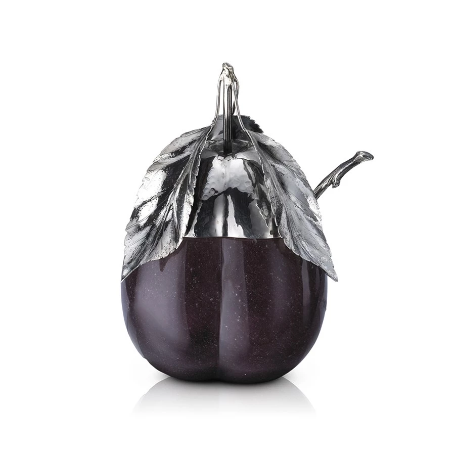 Buccellati Sterling Silver & Murano Glass Fruit Jam Jars 6 Buccellati Sterling Silver & Murano Glass Fruit Jam Jars - Image 4