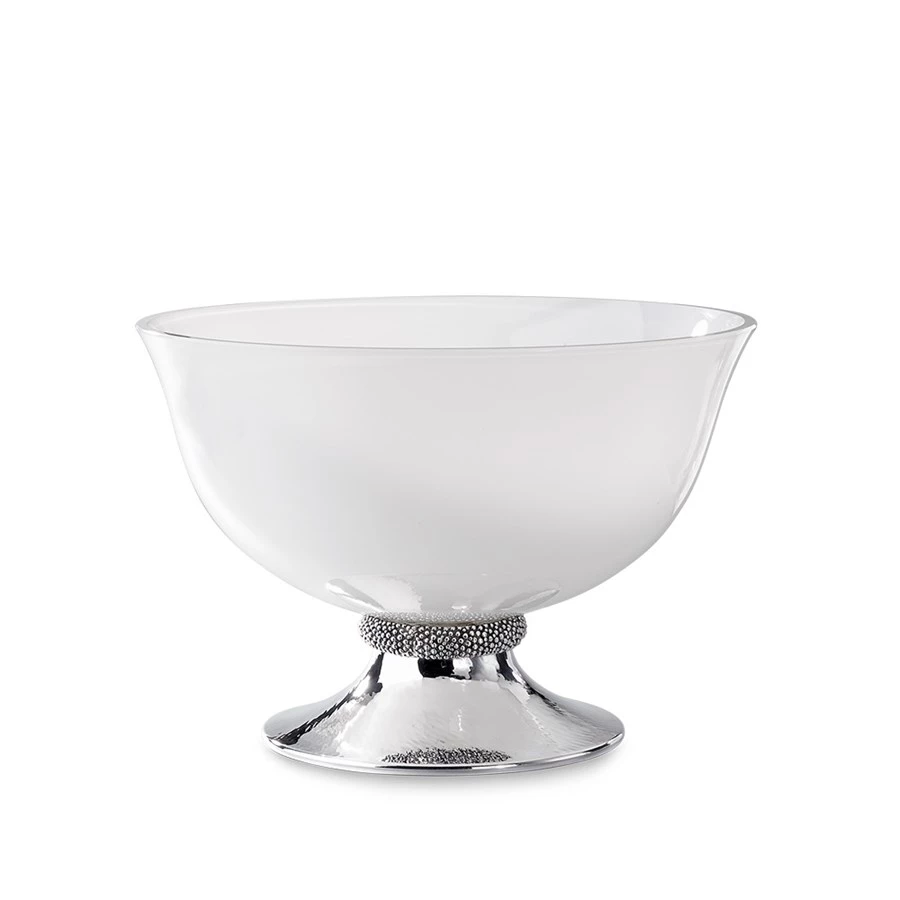 Buccellati Caviar Sterling Silver & Opaline Murano Glass Bowls 5 Buccellati Caviar Sterling Silver & Opaline Murano Glass Bowls - Image 3
