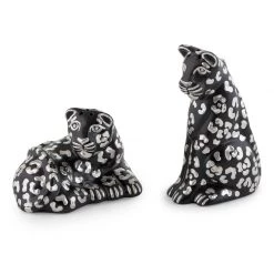 Scully & Scully Sterling Silver Jaguar Salt And Pepper Shakers