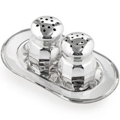 Scully & Scully Sterling Silver Salt & Pepper Set With Tray