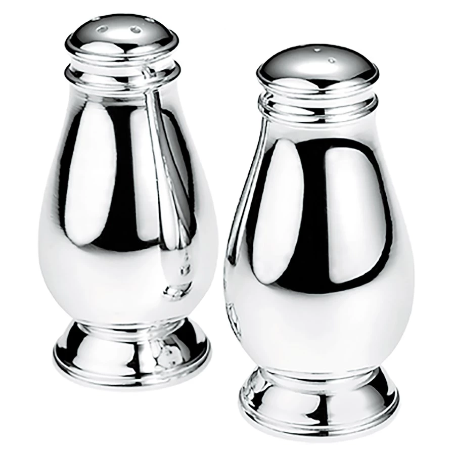 Christofle Albi Silverplated Salt And Pepper Set 3 Christofle Albi Silverplated Salt And Pepper Set