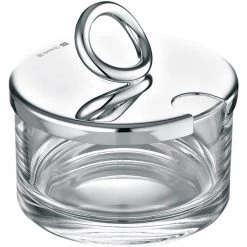 Christofle Vertigo Silverplated Lidded Jam Dish