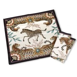 Scully & Scully Jungle Japes Stone Pair Of Napkins