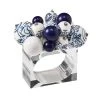 Scully & Scully Cloud Napkin Ring Blue & White