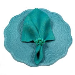 Scully & Scully Round Scalloped Braided Placemats, Napkins, & Napkin Rings -Tabletop Shop unnamed file 3723