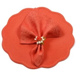 Scully & Scully Round Scalloped Braided Placemats, Napkins, & Napkin Rings -Tabletop Shop unnamed file 3724