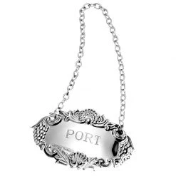 Scully & Scully Sterling Silver Shell & Grape Decanter Label -Tabletop Shop unnamed file 3751