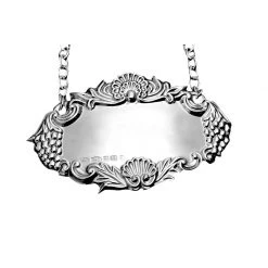 Scully & Scully Sterling Silver Shell & Grape Decanter Label -Tabletop Shop unnamed file 3754