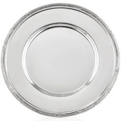Scully & Scully Ribbon & Reed Silverplated Charger / Presentation Plate