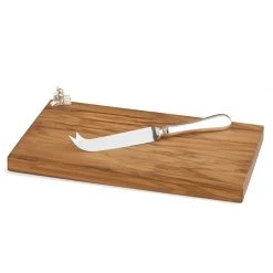 Scully & Scully Sterling Silver Cheese Knife And Board Set