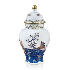 Herend Blue Garden Button Knob Vase