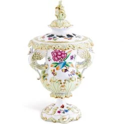 Herend Queen Victoria Vase With Dragon Handles