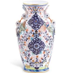 Herend Imari Vase With Dolphin Handles