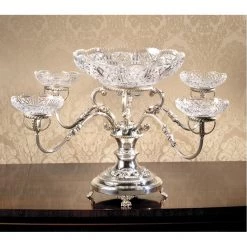 Scully & Scully Silverplated Rococo Epergne 4 Bowls