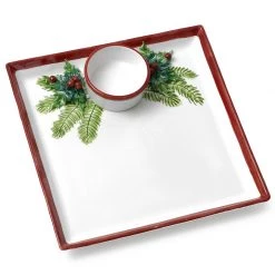 Scully & Scully Holly Berry Chip & Dip