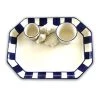 Scully & Scully Blue And White Seashells Chip & Dip
