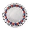 Buccellati Doge Sterling Silver Red Jasper And Lapis Plate