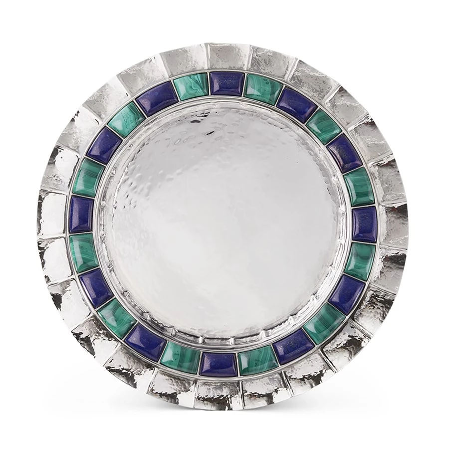 Buccellati Doge Malachite And Lapis Sterling Silver Plate 3 Buccellati Doge Malachite And Lapis Sterling Silver Plate