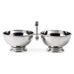 Juliska Graham Stainless Steel Double Cocktail Bowl