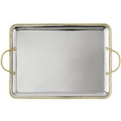 Juliska Periton Stainless Steel Handled Rectangular Bar Tray