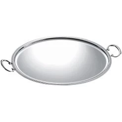 Christofle Albi Silverplated Oval Tray With Handles