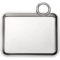 Christofle Vertigo Silverplated Single Handle Tray