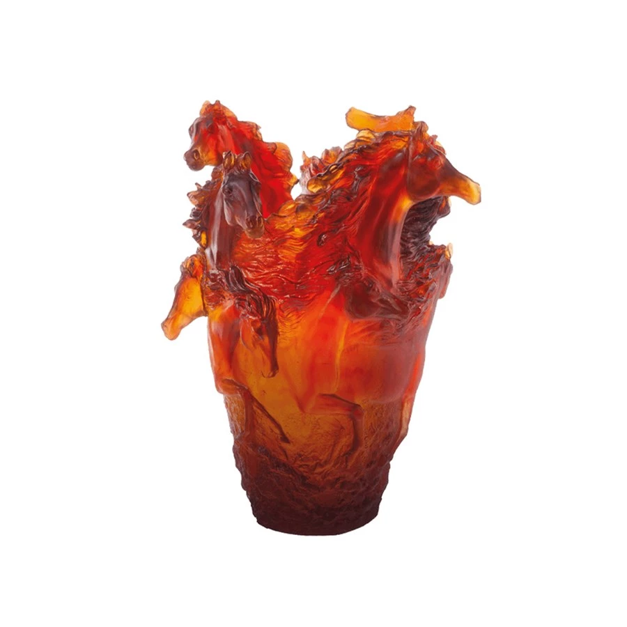 Daum Crystal Horse Vases 3 Daum Crystal Horse Vases