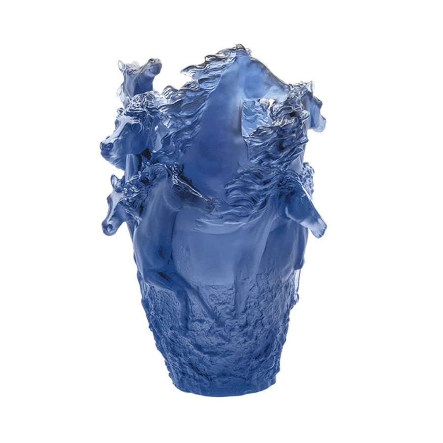 Daum Crystal Horse Vases 4 Daum Crystal Horse Vases - Image 2