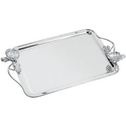 Christofle Anemone-Belle Epoque Silverplated Rectangular Trays