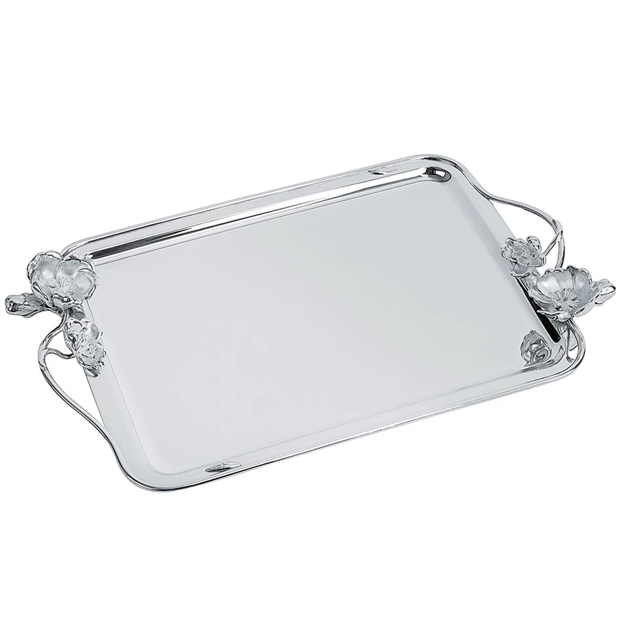 Christofle Anemone-Belle Epoque Silverplated Rectangular Trays 4 Christofle Anemone-Belle Epoque Silverplated Rectangular Trays - Image 2
