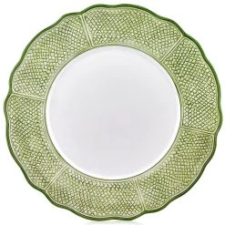 Scully & Scully Green & White Charger Plate