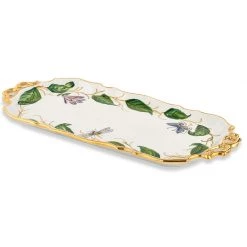 Scully & Scully Botanical Ceramic Tray With Handles