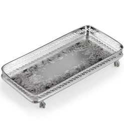 Scully & Scully Silverplated Rectangular Footed Tray