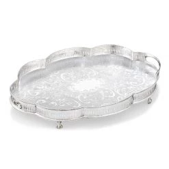 Scully & Scully Embossed Silverplated Trays