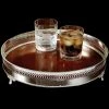 Scully & Scully Silverplated Wood Ring Gallery Tray