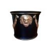 Mottahedeh Matte Black & Gold Round Large Cachepot 2 Mottahedeh Matte Black & Gold Round Large Cachepot -Tabletop Shop unnamed file 837