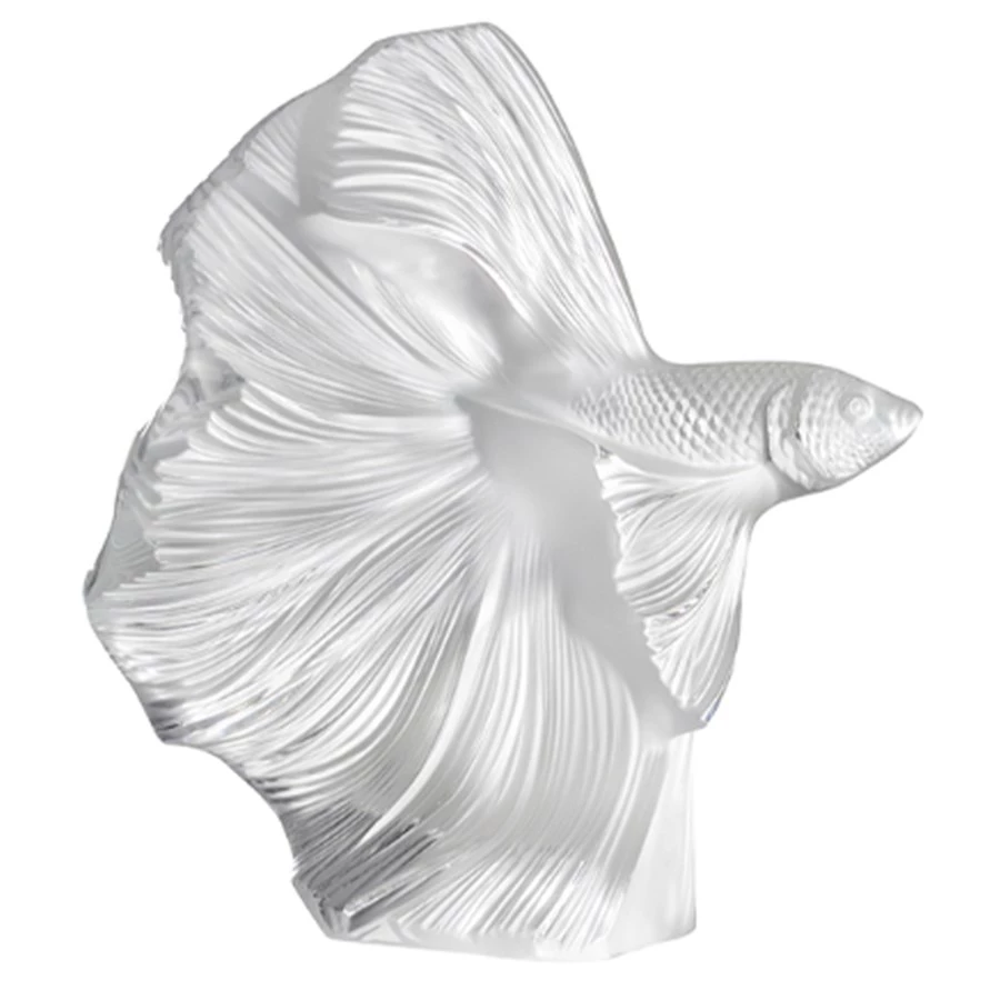 Lalique Fighting Fish Small Sculpture 3 Lalique Fighting Fish Small Sculpture