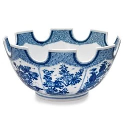 Mottahedeh Monteith Bowl, Blue And White