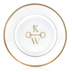 Pickard Signature Gold Monogram Salad Plates