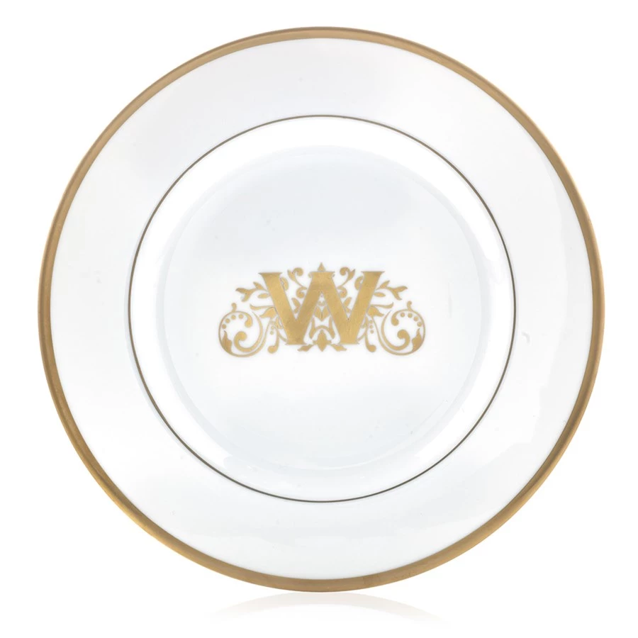 Pickard Signature Gold Monogram Salad Plates 4 Pickard Signature Gold Monogram Salad Plates - Image 2