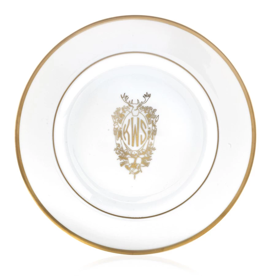 Pickard Signature Gold Monogram Salad Plates 5 Pickard Signature Gold Monogram Salad Plates - Image 3