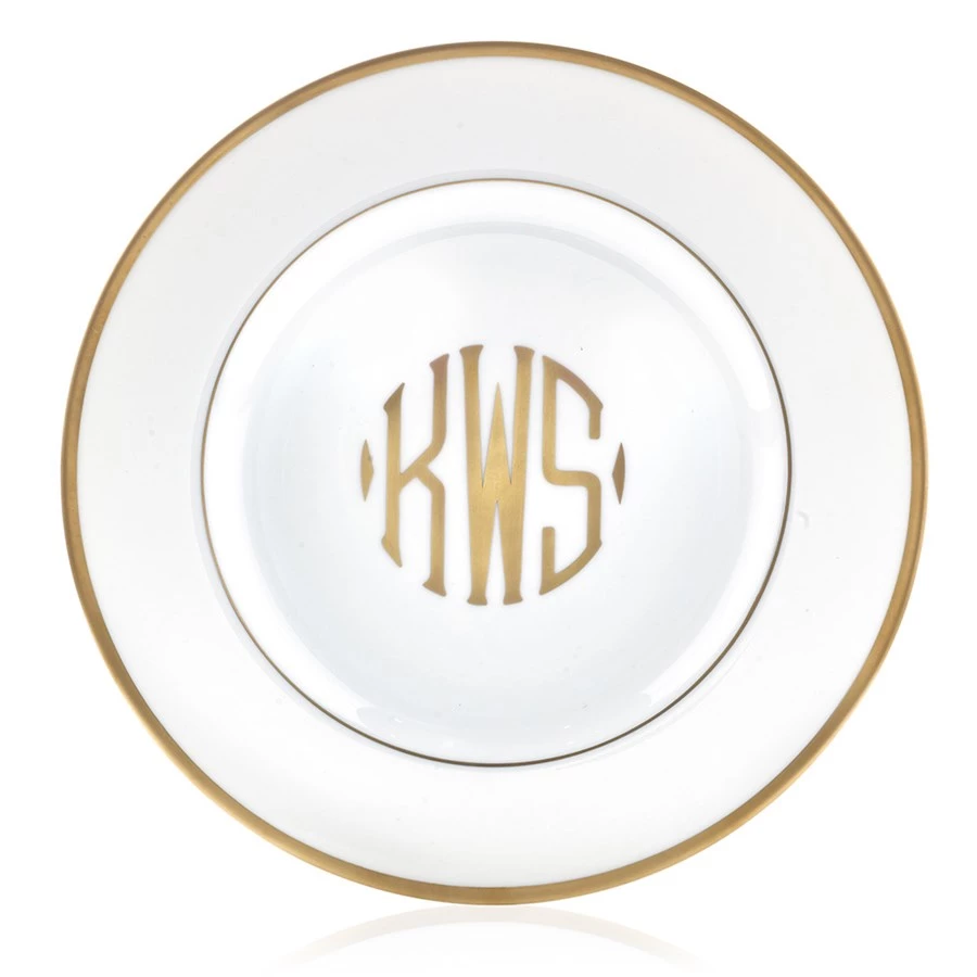 Pickard Signature Gold Monogram Salad Plates 6 Pickard Signature Gold Monogram Salad Plates - Image 4